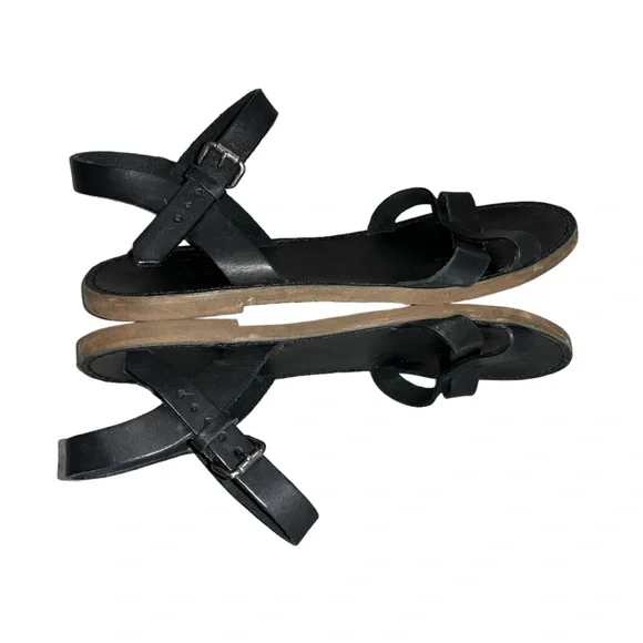 Madewell Black Crisscross Boardwalk Sandals Size 7.5 - Picture 3 of 7